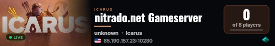 nitrado.net Gameserver live status badge