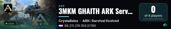 3MKM GHAITH ARK Server - (v361.7) live status badge