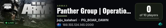 Panther Group | Operation Boar Dawn live status badge