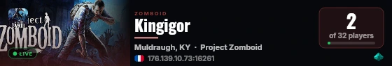 Kingigor live status badge