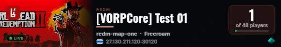[VORPCore] Test 01 live status badge