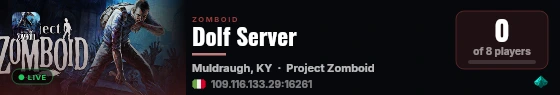 Dolf Server live status badge