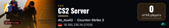 CS2 Server live status badge