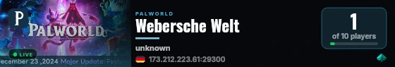 Webersche Welt live status badge