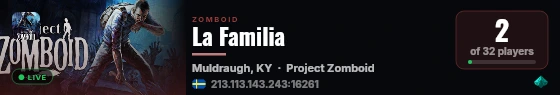 La Familia live status badge