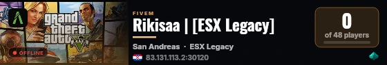 Rikisaa | [ESX Legacy] live status badge