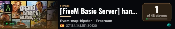 [FiveM Basic Server] handlingserver live status badge