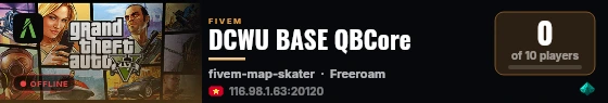 DCWU BASE QBCore live status badge