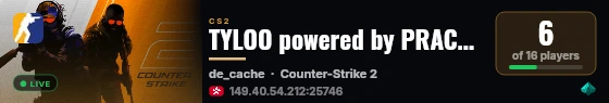 TYLOO powered by PRACC.COM live status badge