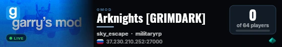 Arknights [GRIMDARK] live status badge