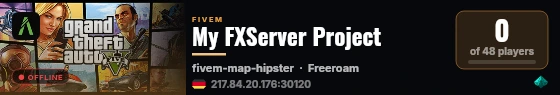 My FXServer Project live status badge