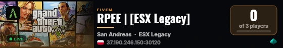 RPEE | [ESX Legacy] live status badge