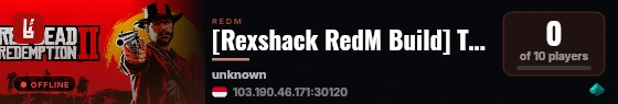[Rexshack RedM Build] TEST SERVER live status badge