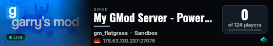 My GMod Server - Powered by Horizon Hosting (hrzn.link/gmod) live status badge