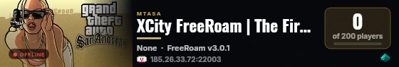 XCity FreeRoam | The First FreeRoam Server In Iran live status badge