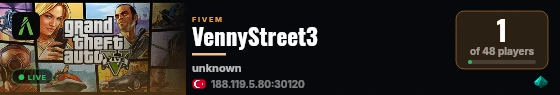 VennyStreet3 live status badge