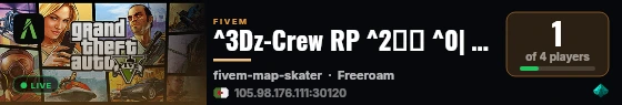^3Dz-Crew RP ^2🇵🇸 ^0| ^2Visit us ^0@ dz-crew.com live status badge