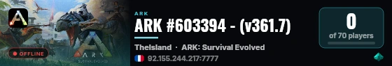 ARK #603394 - (v361.7) live status badge