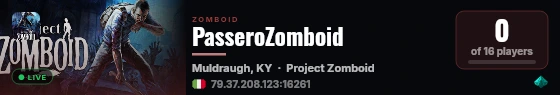 PasseroZomboid live status badge