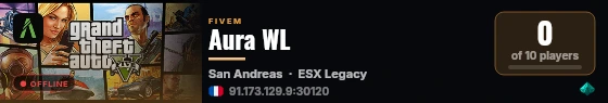 Aura WL live status badge