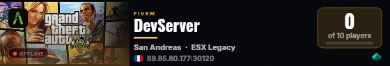 DevServer live status badge