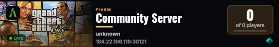 Community Server live status badge