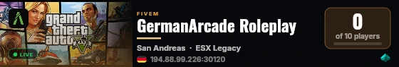 GermanArcade Roleplay live status badge