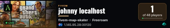 johnny localhost live status badge