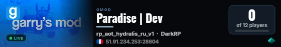 Paradise | Dev live status badge