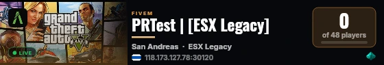 PRTest | [ESX Legacy] live status badge