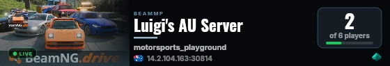 Luigi's AU Server live status badge