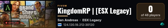 KingdomRP | [ESX Legacy] live status badge