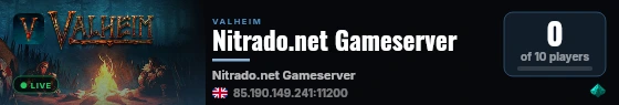 Nitrado.net Gameserver live status badge
