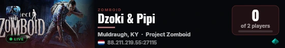 Dzoki & Pipi live status badge