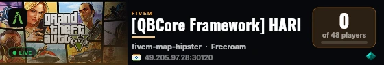 [QBCore Framework] HARI live status badge