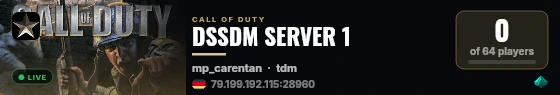 DSSDM SERVER 1 live status badge