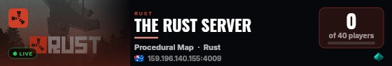 THE RUST SERVER live status badge