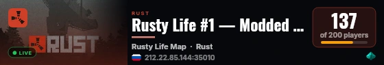 Rusty Life #1 — Modded Fast X5-X10 | Max 5 | Tue/Friday 5X live status badge