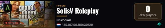 SolisV Roleplay live status badge