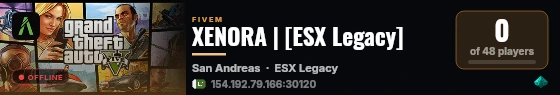XENORA | [ESX Legacy] live status badge
