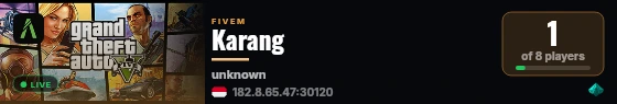 Karang live status badge