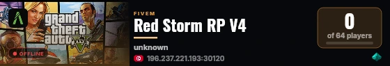 Red Storm RP V4 live status badge