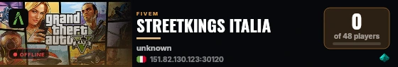 STREETKINGS ITALIA live status badge