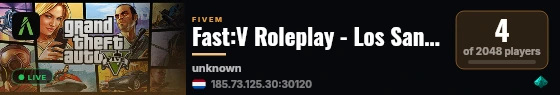 Fast:V Roleplay - Los Santos live status badge