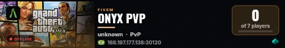 ONYX PVP live status badge