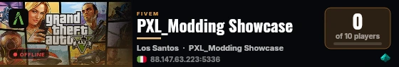 PXL_Modding Showcase live status badge
