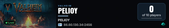 PELIOY live status badge