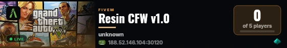 Resin CFW v1.0 live status badge