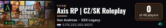 Axis RP | Main | [ESX Legacy] live status badge