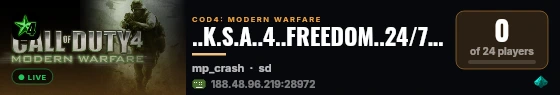 ..K.S.A..4..FREEDOM..24/7 (ProMod) live status badge